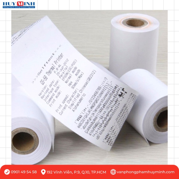 Giấy in bill siêu thị đủ size, đủ loại chất lượng giá cực hời tại Văn Phòng Phẩm Huy Minh Quận 10